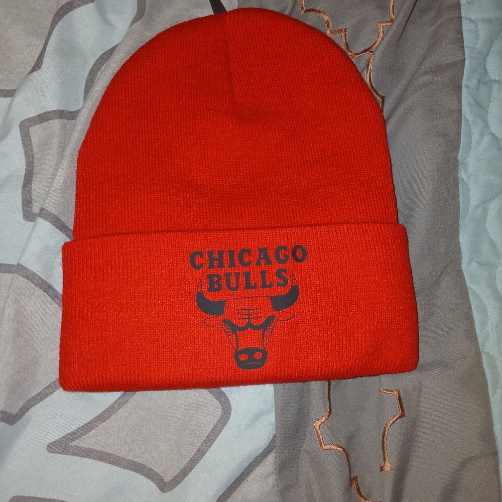 Chicago Bulls Red Beanie Hat